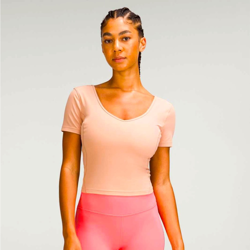 lululemon align tee pink clay